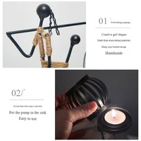European style personalized creative candle holder Nordic restaurant table decoration bar bar decoration cross-border 3
