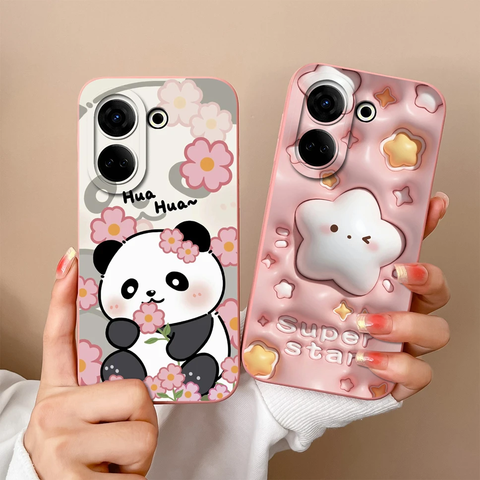 Soft Slim Liquid Silicone Phone Case - Anti-Slip Cute Chubby Boy Girl Design Back Cover