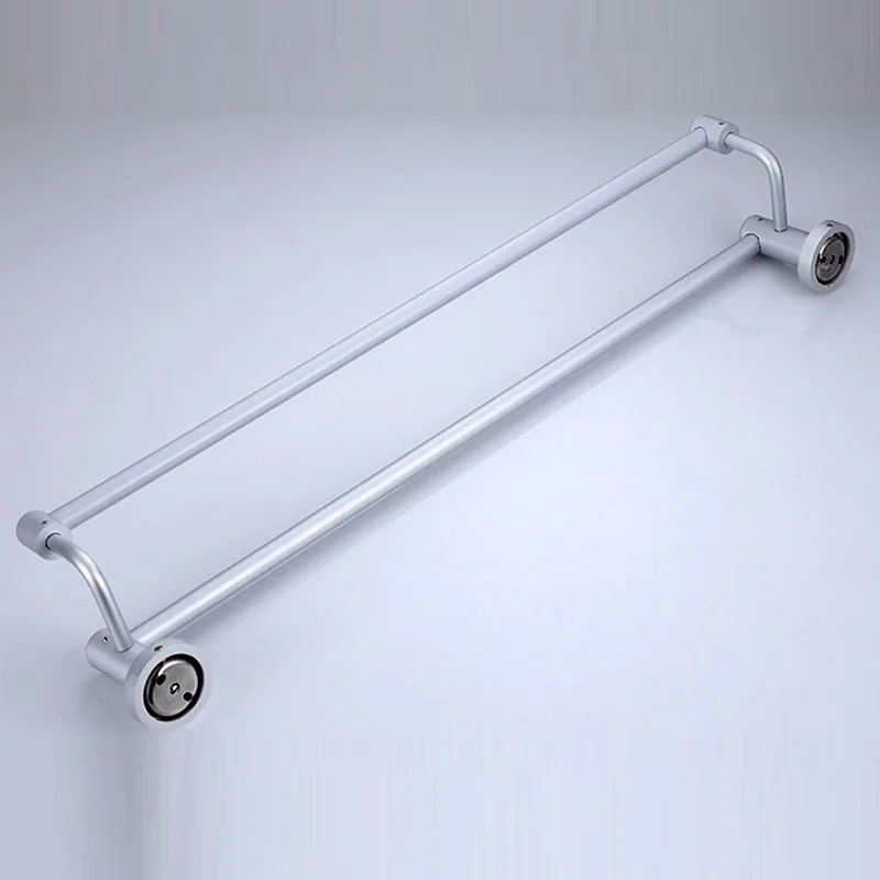 Bathroom Double Towel Shelf Rack Holder Bath Towel Hanger Bar Aluminium Made Rail Bathroom Accessories