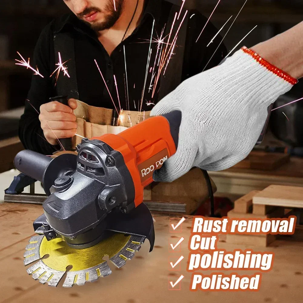 RDDSPON Brushless Electric Angle Grinder Cordless 125MM 3 Gears Cutting Machine Power Tool For Makita 18V Lithium-Ion Battery 4