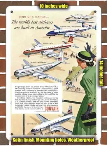

Металлический знак 1954 Convair Airplanes- 10x14 дюймов