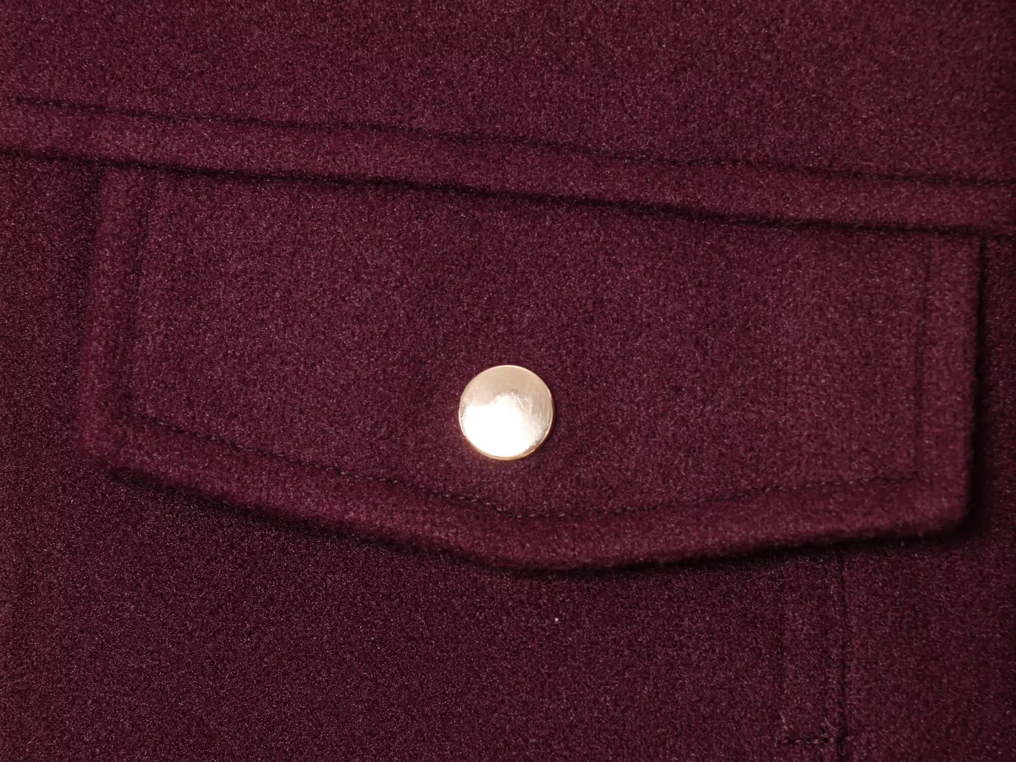 Autumn And Winter New Women'S Short Jacket Bomber Coat Retro Wine Red Jacket Zipper Turn-Down Collar Long Sleeves Outerwear