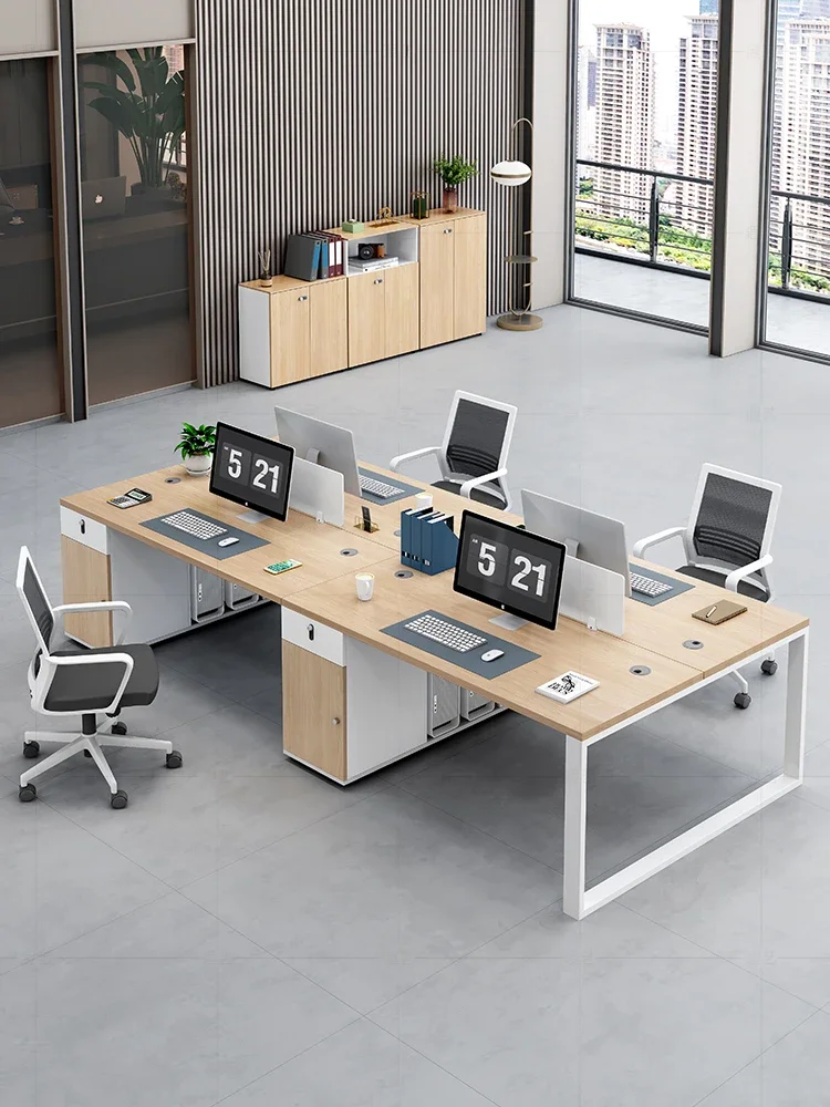 

Nordic Staff Office Desk Simple Modern Multi-person Staff Desk Finance Computer Writing Work Mesas Escritorio Office Furniture