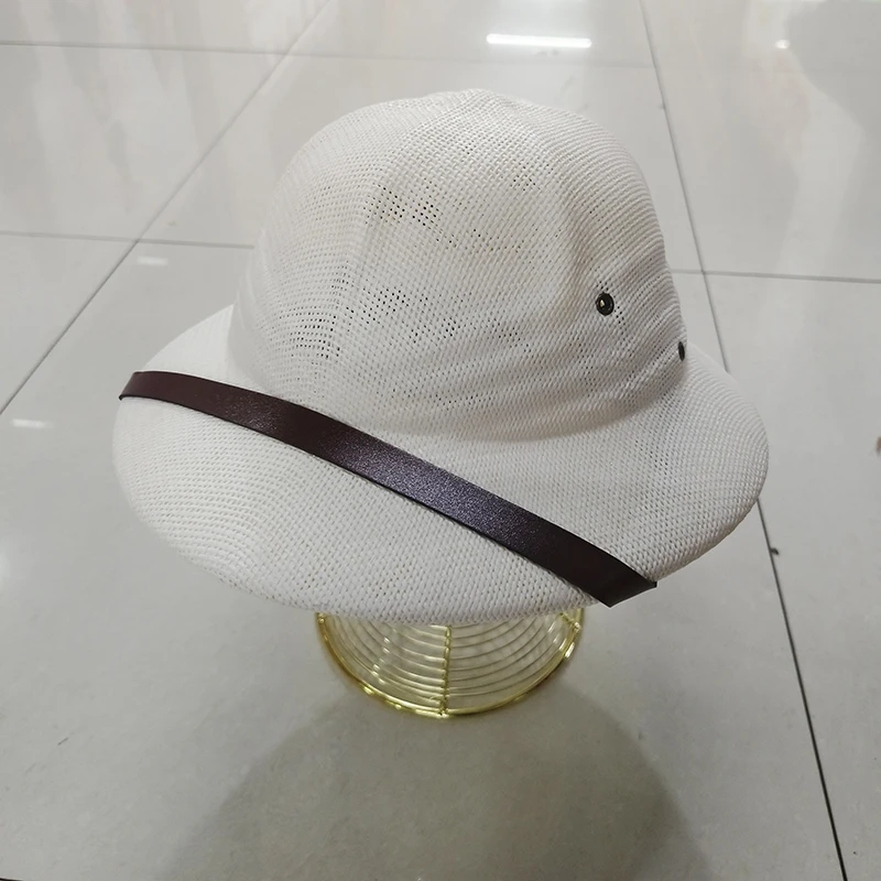 Sb22d7433d39447efafaaa5629766e4a19 New Straw Helmet Pith Fedora Hats for Babies, Kids, Women, Men Vietnam War Army Sun Hat Dad Boater Bucket Hats Safari Jungle Miners Cap Mallzona