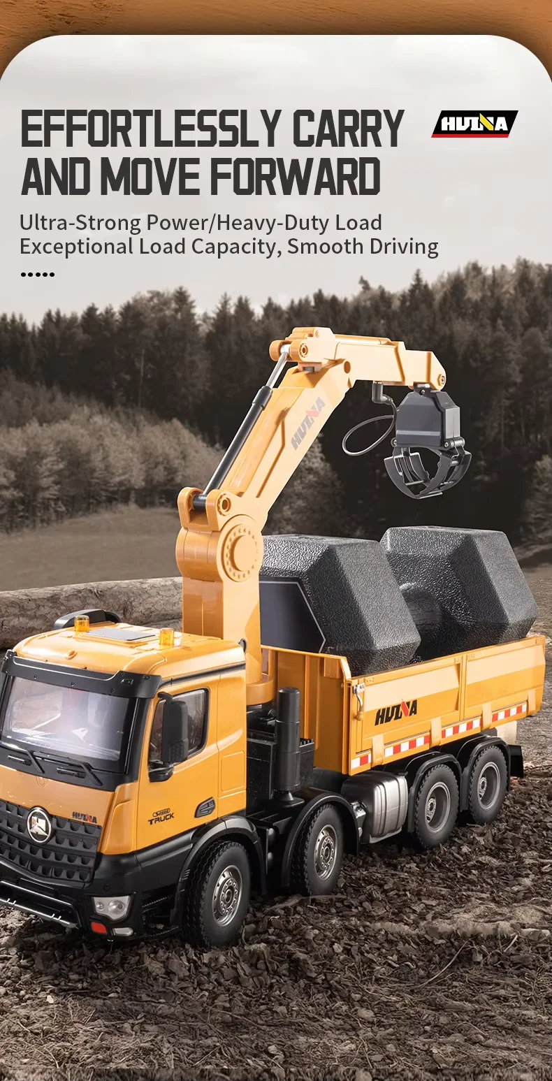 Huina 1538 RC Dump Truck 1:14 26 Channel Paduan Remote Control