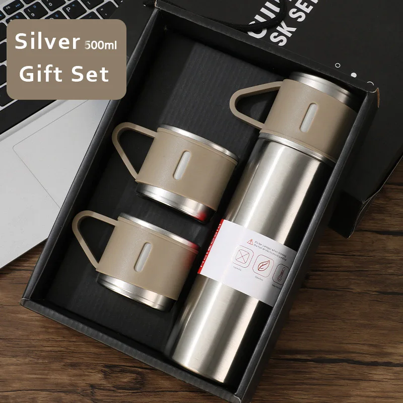 304 Vacuum Stainless Steel Thermos Cup Set or Single Cup Portable Sport  Travel Handbag Gift Box Coffee Business Water Bottles - AliExpress