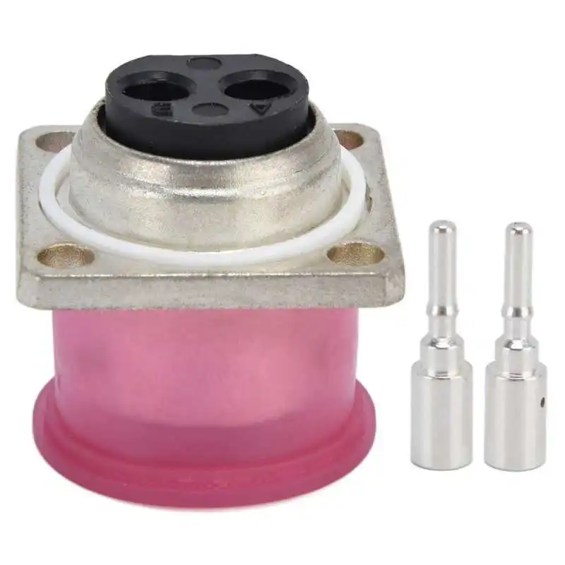 

Power Connector 2 Pin Socket Square Flange Screw Mounting Power Connector Electric Wire Supply C10‑730511‑Z2P IP67 Protection