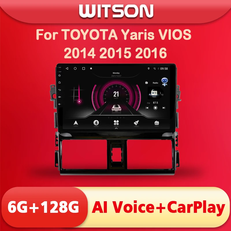 

WITSON AI VOICE Android 11 Car Multimedia Player For TOYOTA VIOS 2014 2015 2016 Video stereo 2din Wireless CarPlay 4G Modem