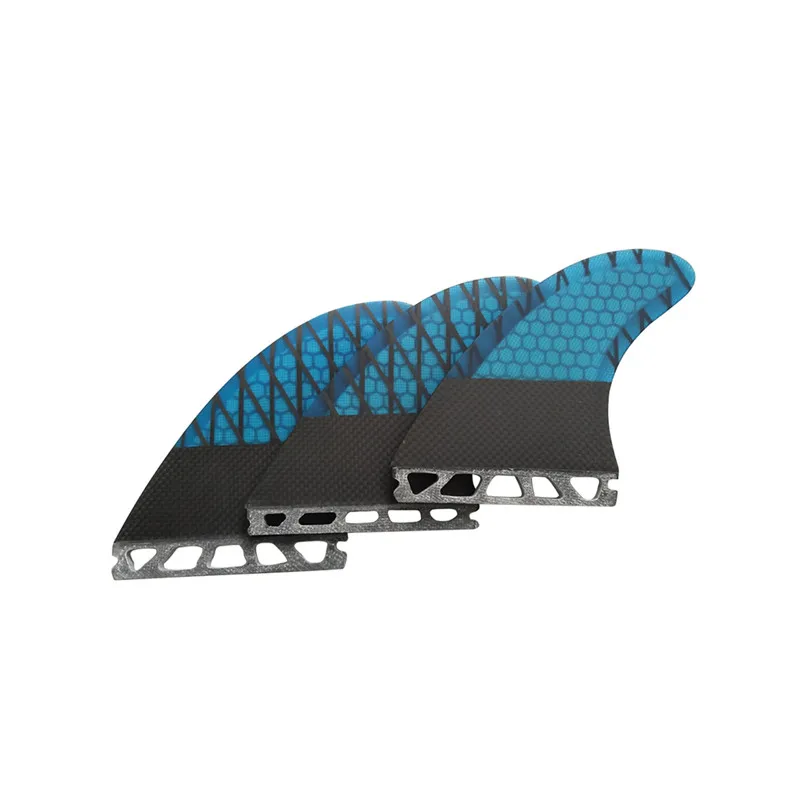 Honeycomb Surfboard Fin M/L Blue Single TabsFins High Quality Carbon Fibre Surf Fins barbatanas prancha quilhas de