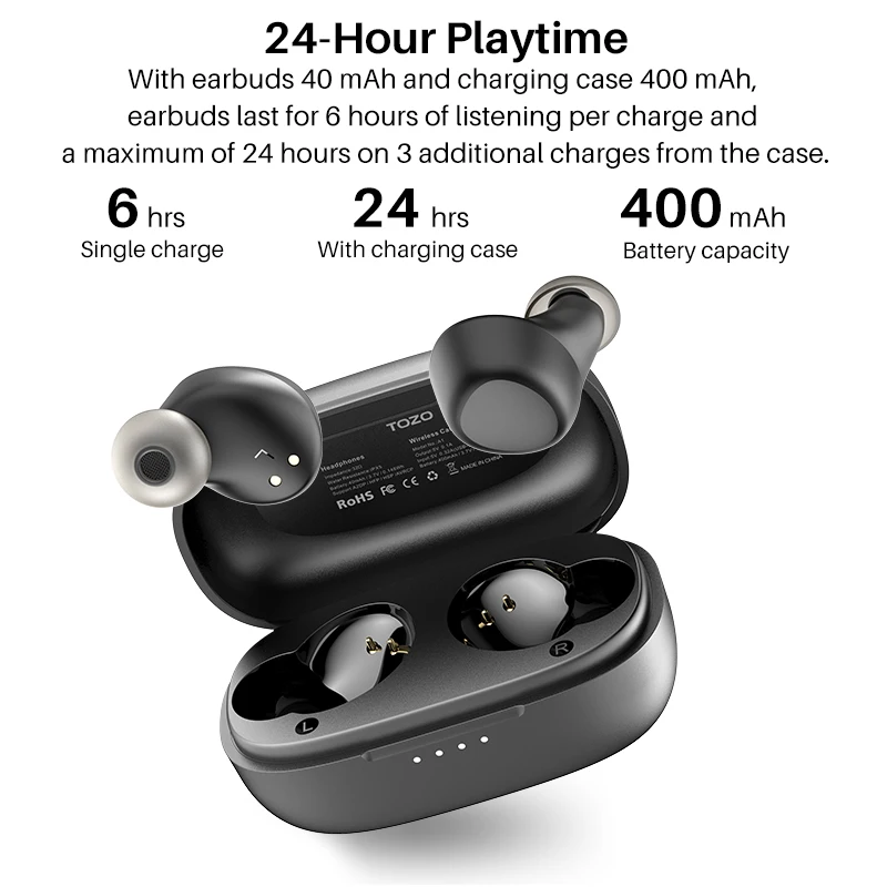 Tozo A1 Bluetooth 5 3 Earphones ,wireless Headphones  Mini , In Ear  Earbuds, Built In Microphone, Immersive Sound Headset, Alina Gadgets