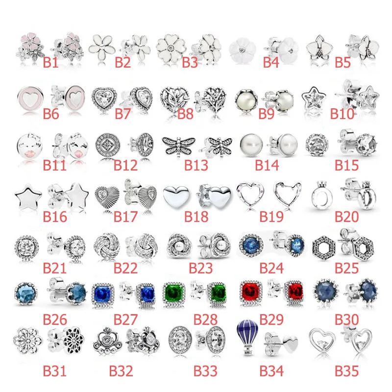 

Earrings 925 Sterling Silver Earrings For Women Wedding EARRINGS Jewelry Gif