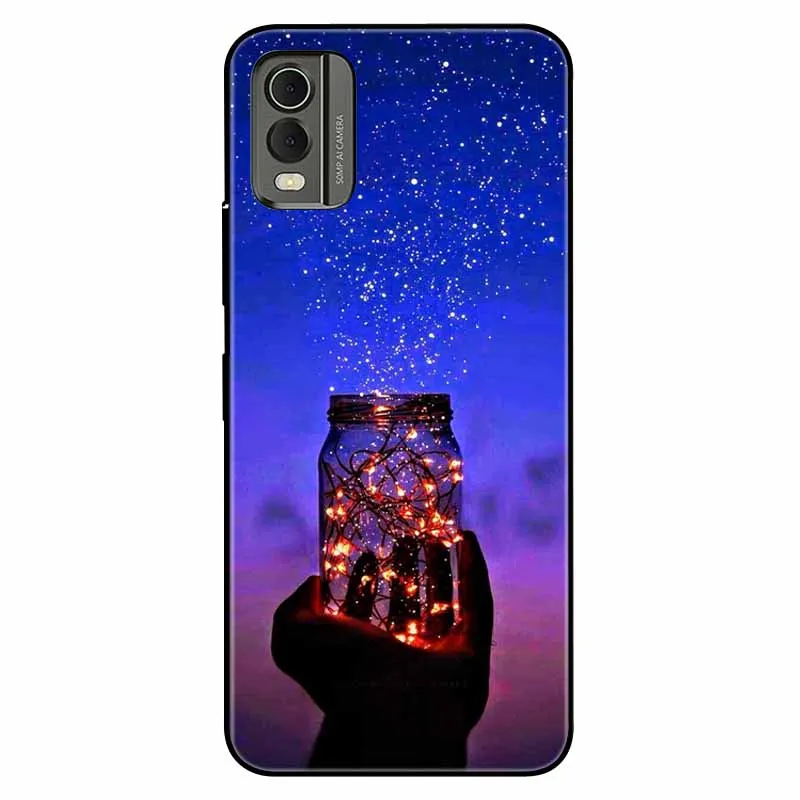 Soft Black Bumpers Cool Fashion TPU Coque with Cat Lion Design
