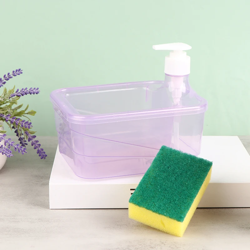 1Set Liquid Soap Dispenser Kitchen Dish Soap Container Cleaning Tool