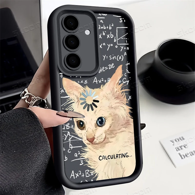 Whimsical Feline Silicone Phone Case - Soft Protective Cover