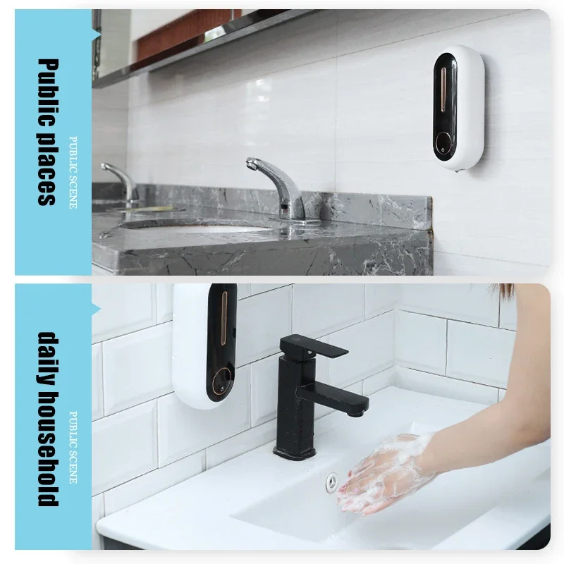 New Smart Induction Wall-Mounted Soap Dispenser Touchless Liquid Soap Dispenser Waterproof Automatic Soap Dispenser for Bathroom 5