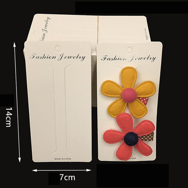 Kraft Paper Card for Hair Clips 8x16cm Paper Hairpin Barrettes Display Packaging Card Hair Bow Organizing Cardboard Holder