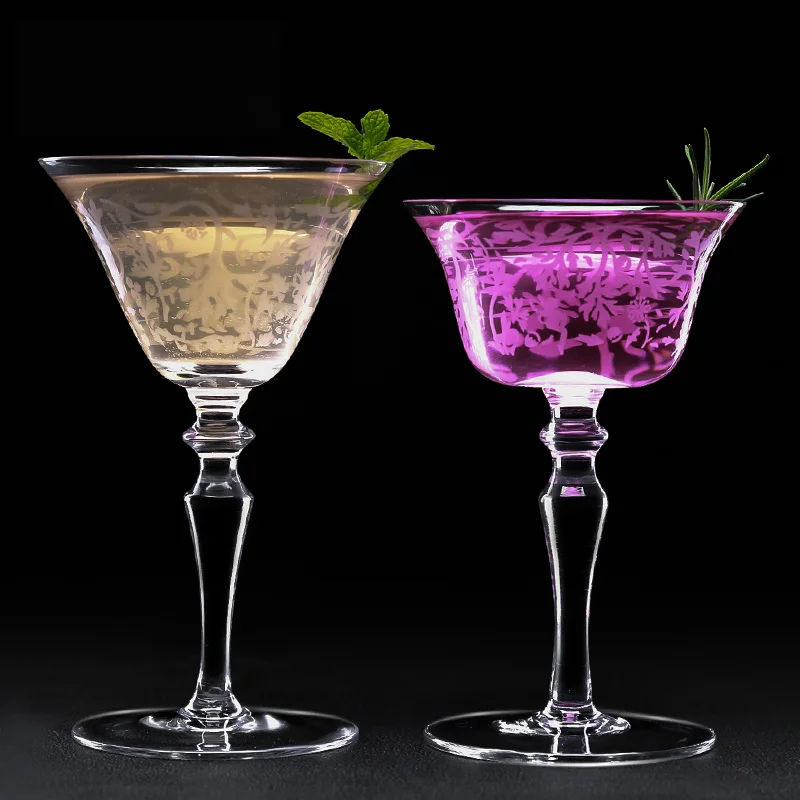 Martini Glasses Set of 2,Cocktail Glasses, Hand Blown Premium Crystal  Cocktail Glass for Bar, Martini, Manhattan - AliExpress