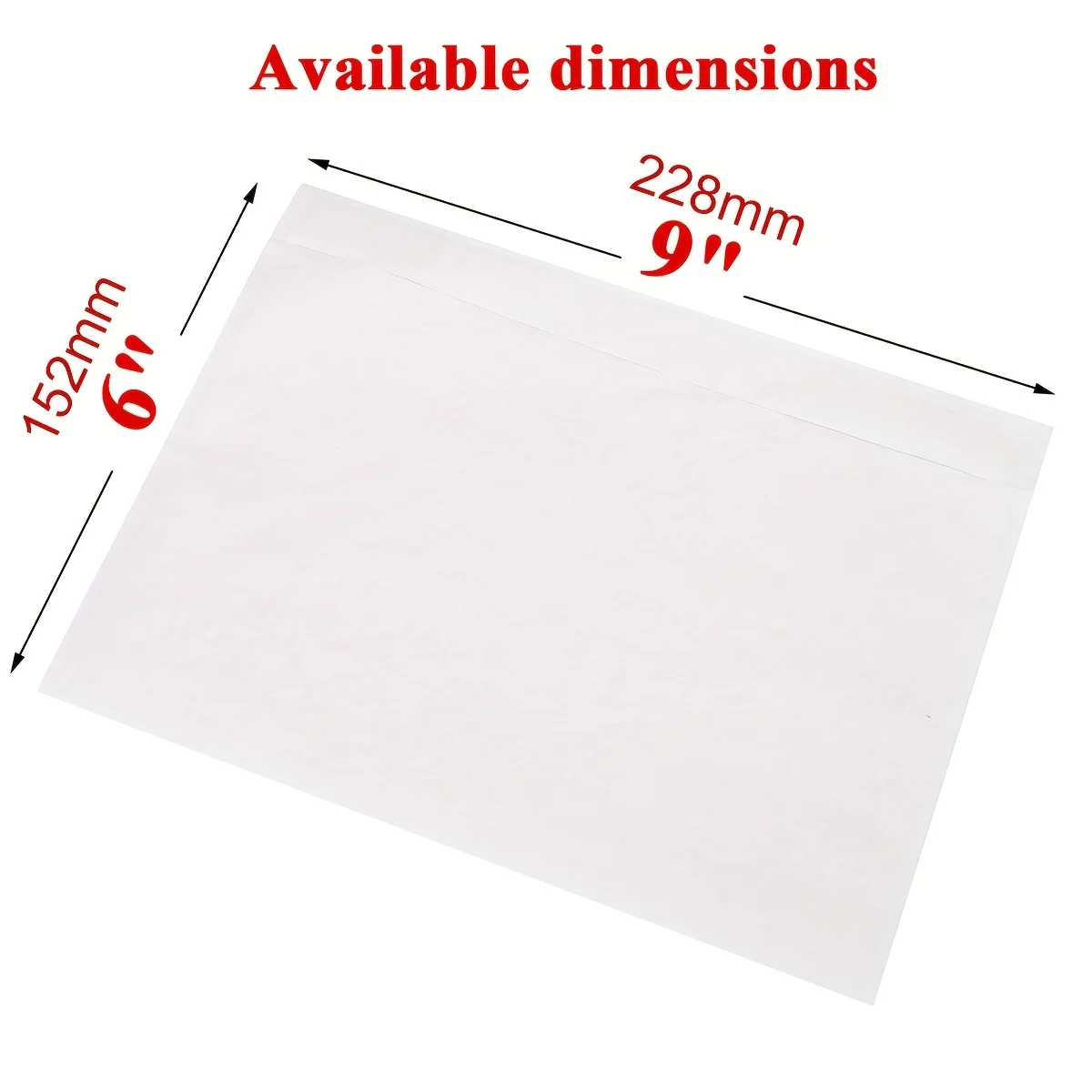 50pcs 15cmx 22cm Clear Adhesive Top Loading Packing List Clear Shipping Pouches,Mailing/Shipping Label Envelopes