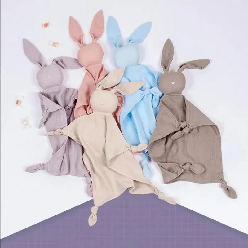 Baby Cotton Muslin Comforter Blanket Soft Newborn Sleeping Dolls For Kids Fashion Sleep Toy Soothing Towel Bibs cotton muslin blanket,swaddle blanket,cotton gauze blanket