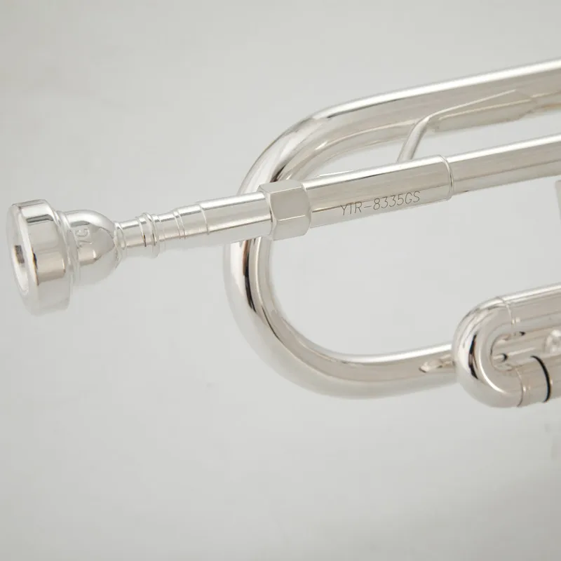 Bb Trumpet B Flat Brass Silver Plated 8335 Professional Trumpet Musical Instruments with Leather Case Made in Japan trumpet instrument