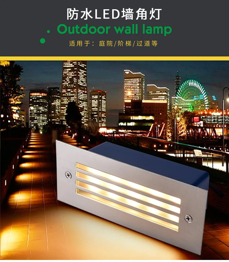 Description Picture 2 of item5W LED Underground Lamp Recessed Stair Paitio Inground Spot Lights Floor Garden Landscape Wall Outdoor Light 85-265V/DC12V