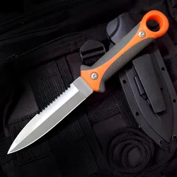 Couteau multifonction d'extérieur, droit, de survie, de chasse, tactique, Edc, Camping, pêche 