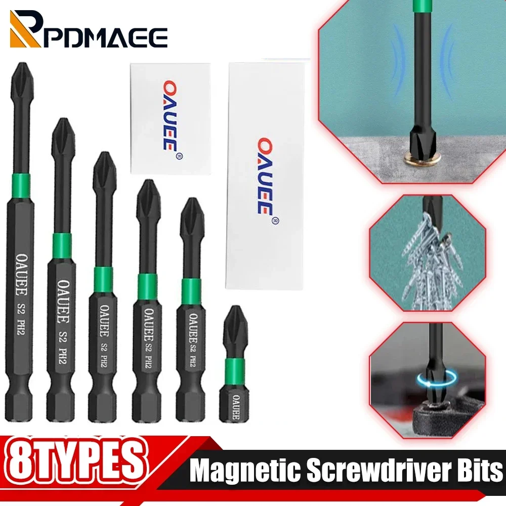 Anti-shock Strong Magnetic Screwdriver Bits D1 High Hardness Batch Head Non-slip Impact Driver Bit Sets for Power Drilling Tools