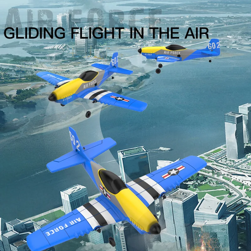 P51 Mustang RC Airplane 2.4G 3CH 370mm Wingspan RC Aircraft EPP Foam Remote Control Fighter RTF Glider Plane Toys Gifts 4