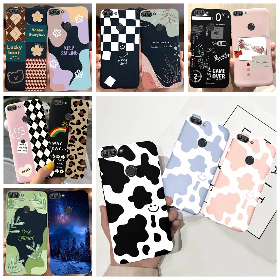 Asuwish Cover per Huawei P Smart 2017 2018/Honor 9 Lite con Cordino e Pellicola Vetro Temperato Supporto Regolabile Pelle Portacarte Portafoglio Custodia per protettiva Hawaii PSmart 9Lite Case Blu
