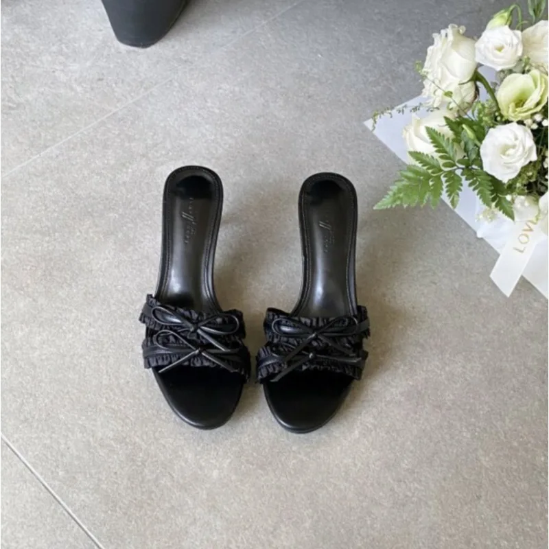 Elegant Women's Party Sandals With Stiletto Heel And Bow Detail_voghion.com