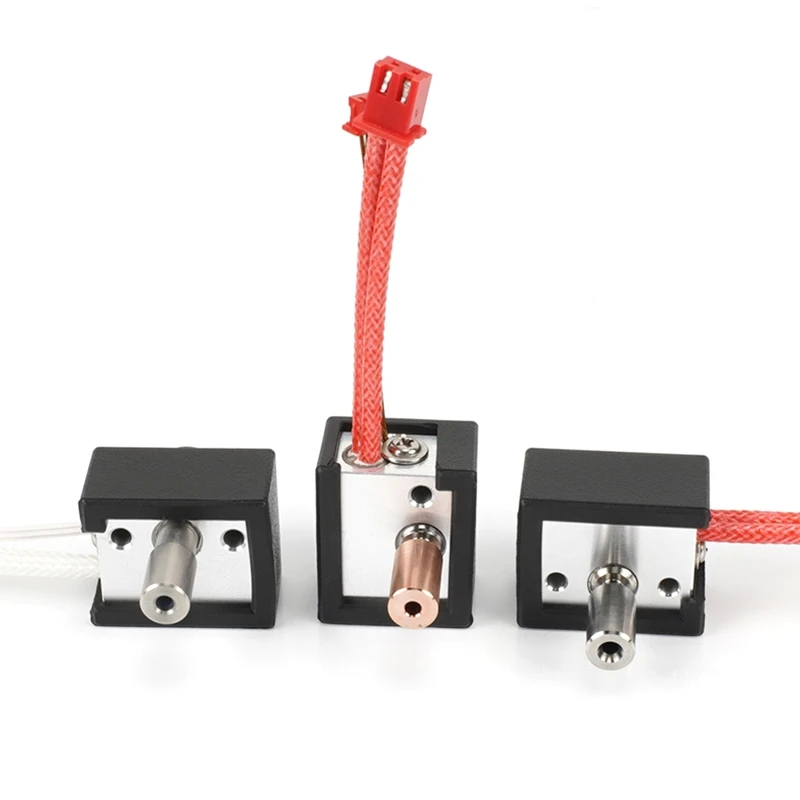 3D Printing for Ender 3 Nozzle Hot End Extruder Heating Block Thermistor DIY High Temperature Resistant Dropship