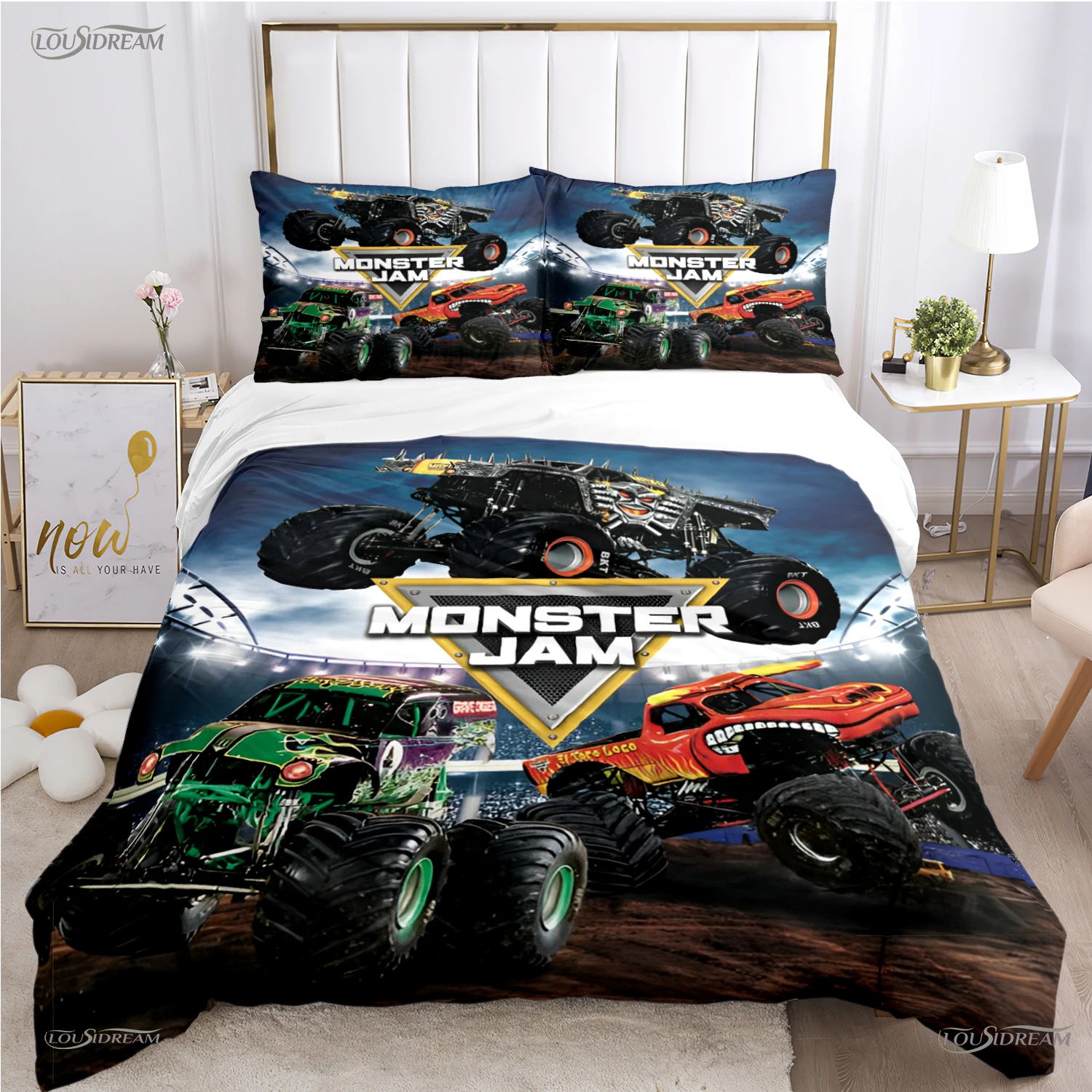 Cartoon Monster Truck All Season Duvet Cover Comforter Bedding sets cartoon-monster-truck-all-season-duvet-cover-comforter-bedding-sets