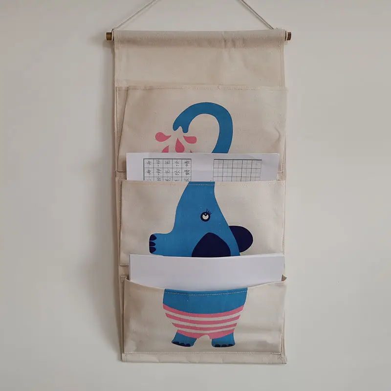 Cute Cartoon Magazine Storage Bag Desk Storage Bag Large Capacity Tool Beside The Desk For Writer And Students In Office