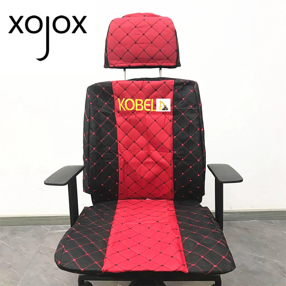 XOJOX 굴삭기 액세서리 Kobelco 시트 커버 시트 쿠션, 단일 좌석 운전석 용품, 사계절 범용 시트 커버