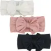 Baby Headband New Girls Baby Nylon Headbands Soft Bowknot Ribbed Hairbands Newborns Toddlers Children Turban Hair Accessories 6