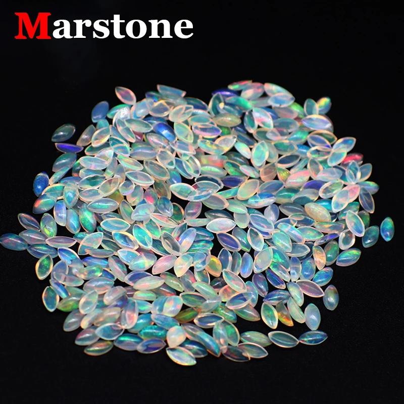Natural Maequise Opal Ring Face Marquise Plain Natural Opal Gemstone for Necklace Jewelry Making and Collection