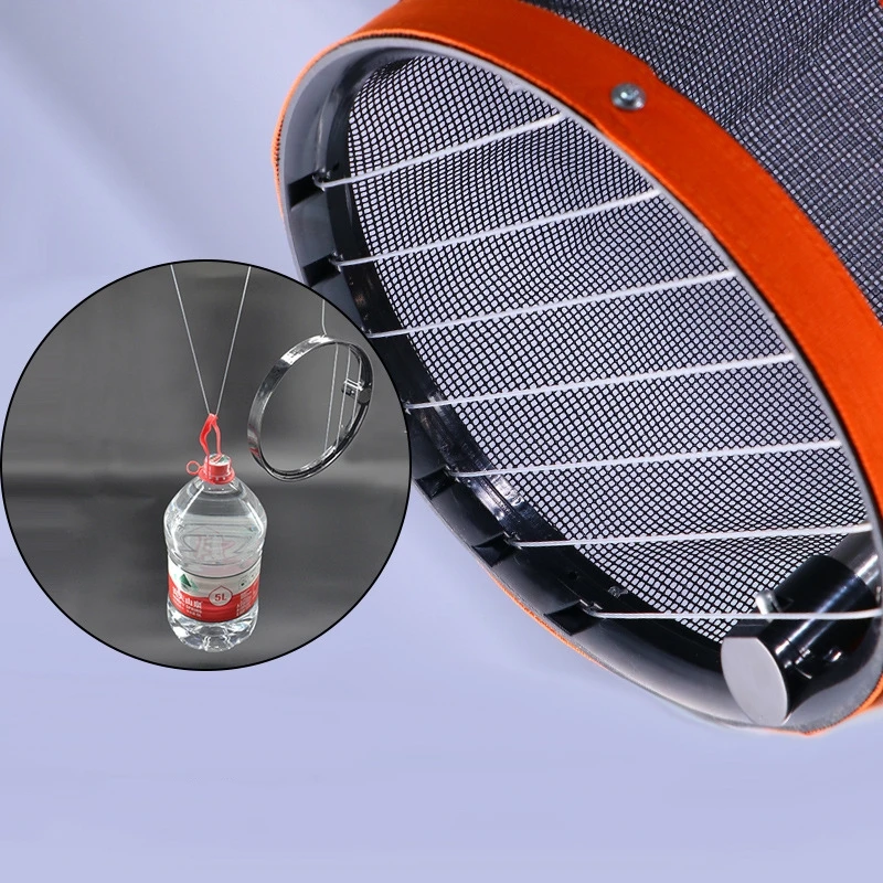 Table Tennis Ball Picker Bucket 23x23cm with 99cm Detachable Stainless Pole for Professional Training table tennis ball picker bucket