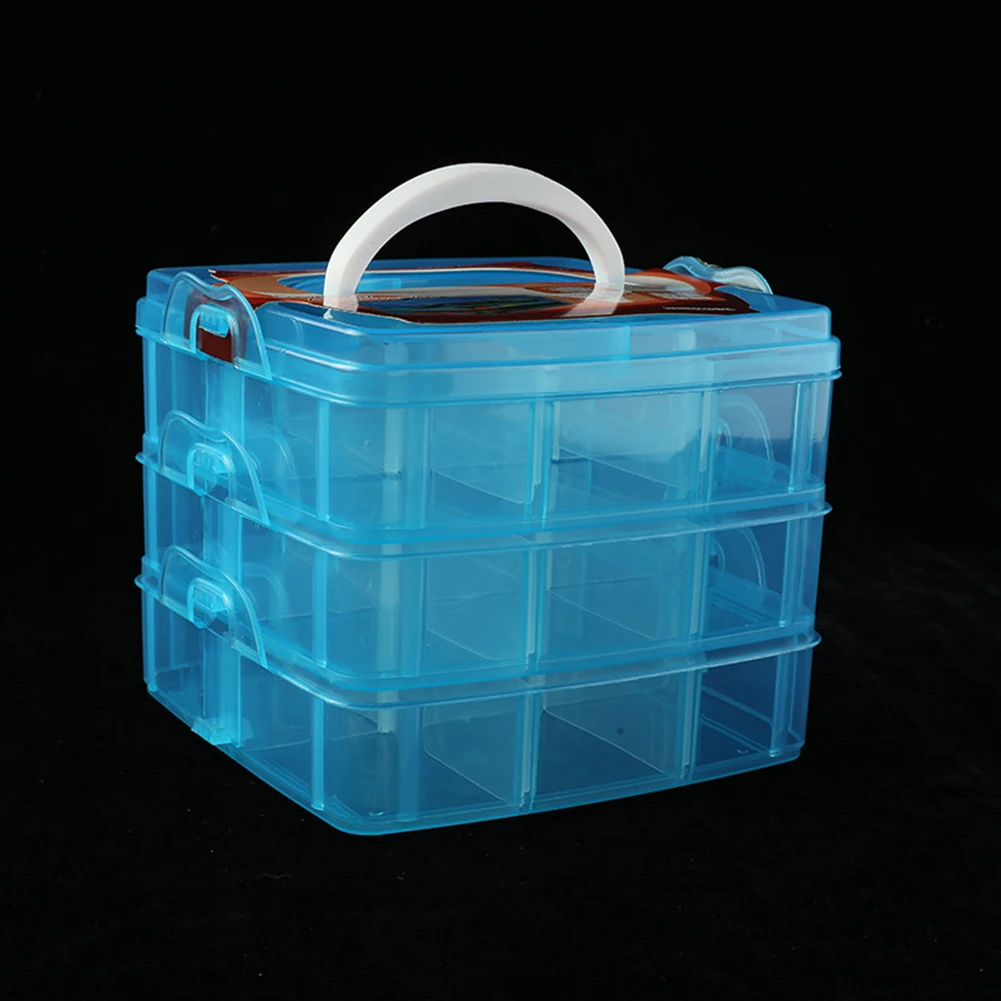 

Durablre High Quality Storage Tools Storage Box Toolbox 3-layers Blue Pink White For Storaging And Classifying