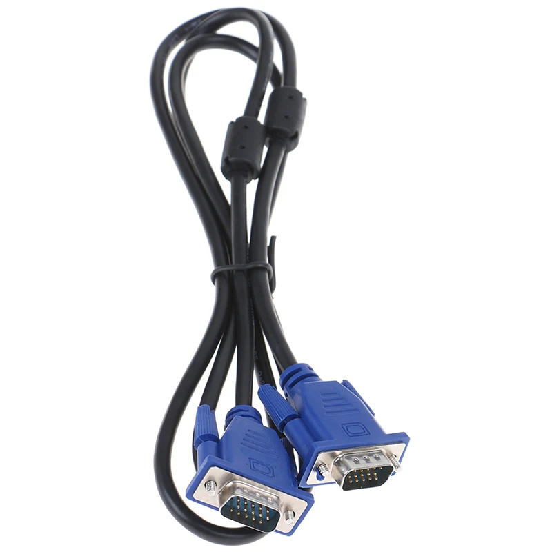 1pcs 1.5M Computer Monitor VGA To VGA Cable With HDB15 Male To HDB15 Male Connector For PC TV Adapter Converter