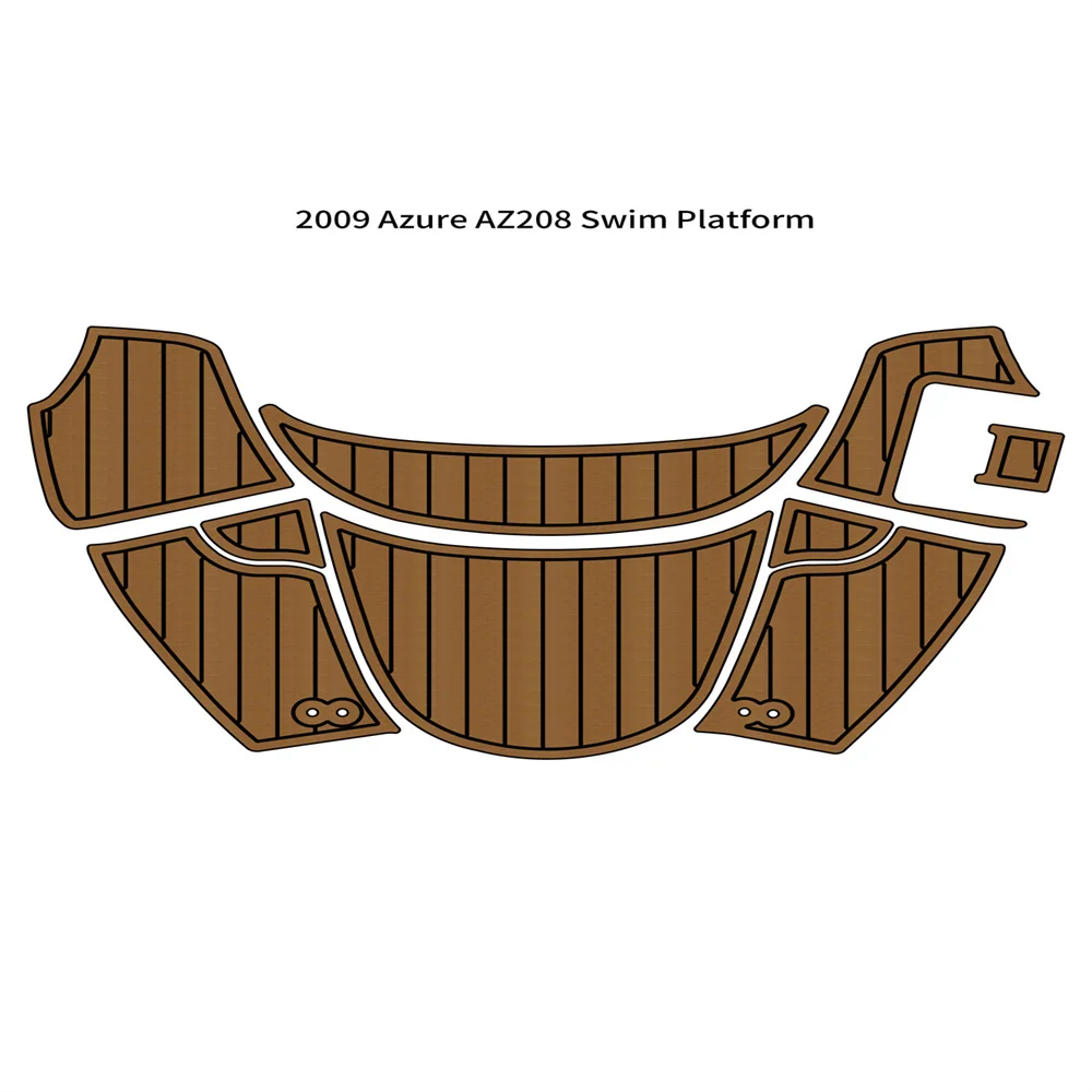 2009 Azure AZ208 Swim Platfrom Step Pad Boat EVA Foam Faux Teak Deck Floor Mat