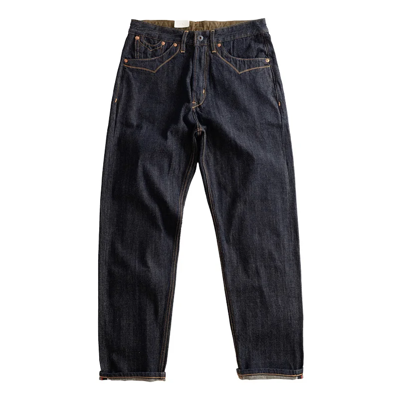

Autumn and winter cotton straight leg baggy wide-leg jeans men's cargo casual pants