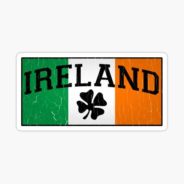 Vintage-Irish-Flag-Distressed-Design-5PCS-Car-Stickers-for-Car
