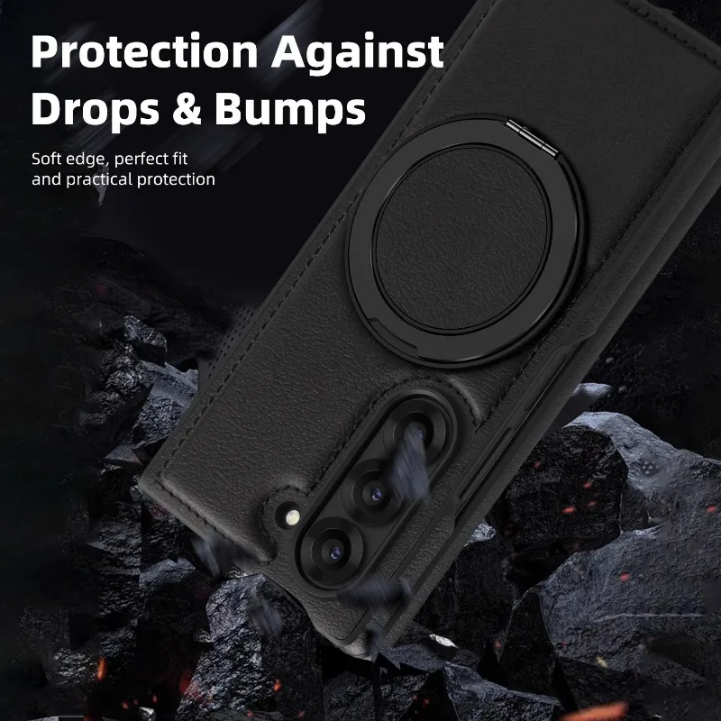 Advanced 360° Magnetic Ring Kickstand Case with Magsafe Holder - Durable Protective Hard Cover