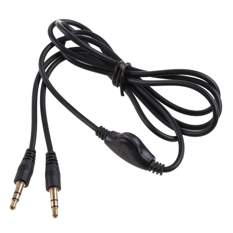 3.5mm Male to Male Stereo Headphone Extension Cable Cord with Volume Control