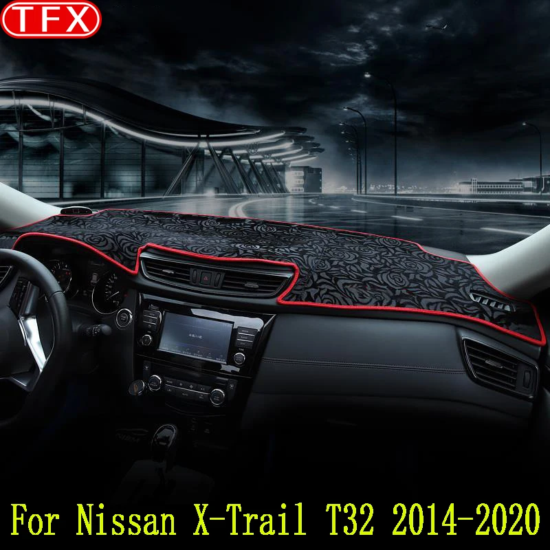 

Flannel Dashboard Cover Pad For Nissan Xtrail X-Trail T32 2014-2020 Dashmat Dash Mat Sun Shade Dash Board Cover Carpet Interior