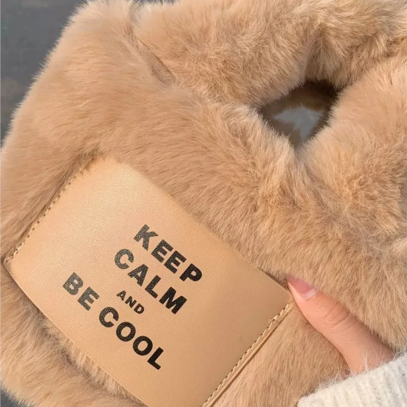 JIAERDI Fashion Brown Plush Bucket Bag Women Letter Panel Cloth Handbag Ladies Premium Soft Minimalist Crossbody Shoulder Bags