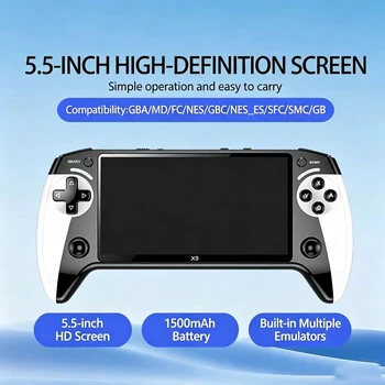 X9 Portable Handheld Game Console, 5.5-inch large-screen portable gaming device