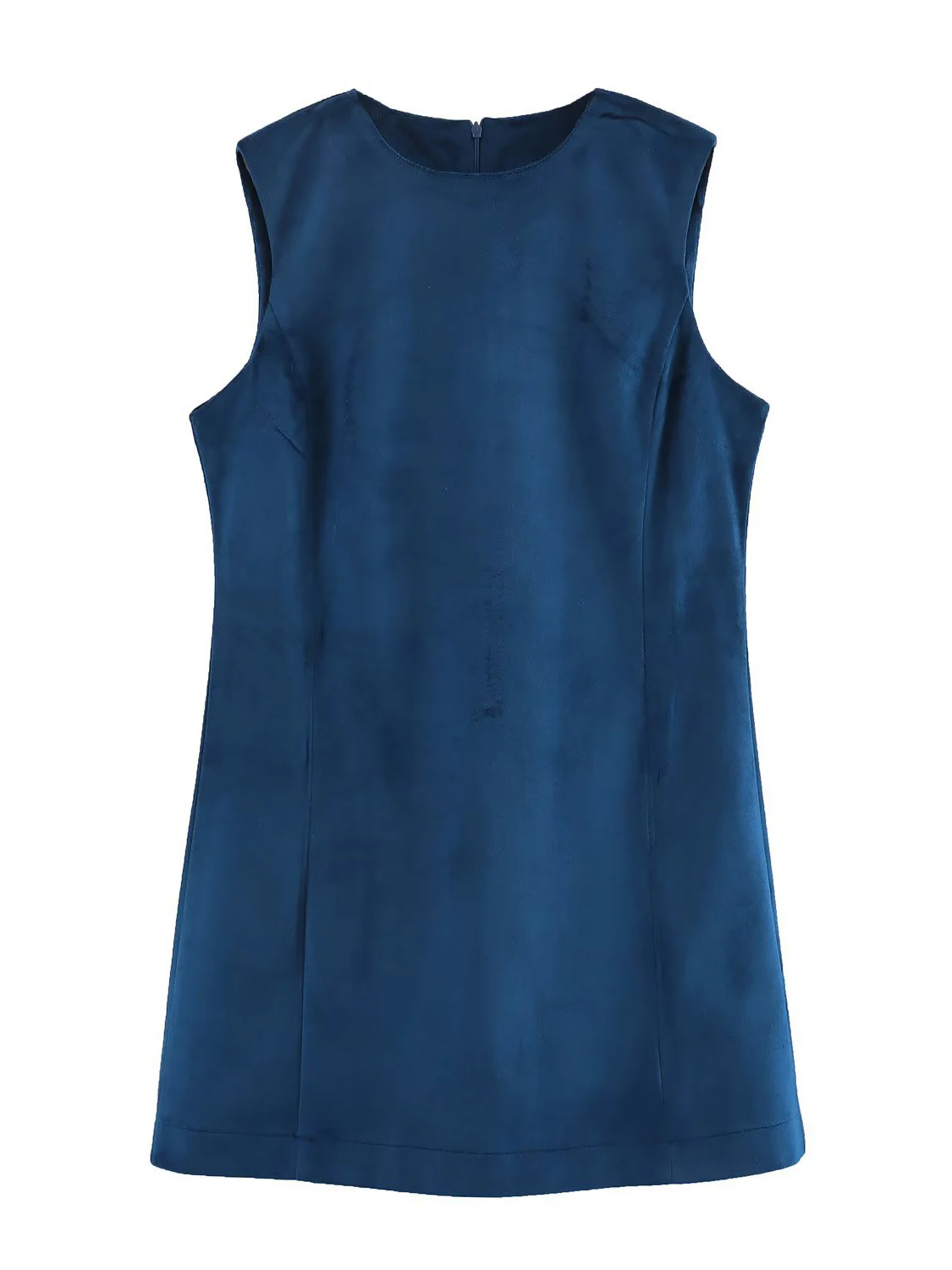 

Solid Color Fashion Casual Slim Dress Woman Sleeveless Round Neck Dresses Street Style Simple Cozy Autumn Winter New Vestidos