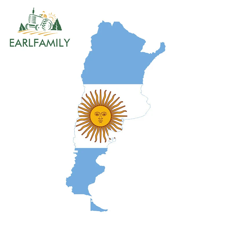 

EARLFAMILY 13cm x 6.8cm for Argentina Car Accessories Stickers Trunk Caravan Decal JDM VAN Vinyl Motorcycle Laptop Scratch-Proof