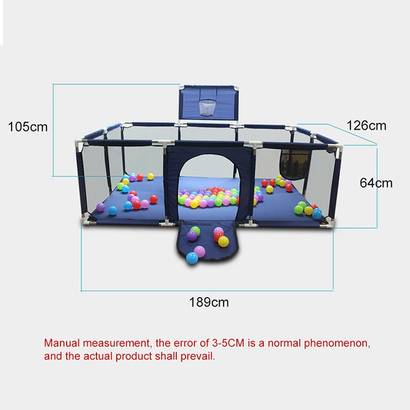 Baby Playpen IMBABY Baby Playpens Indoor Baby Playroom Ball Box Swimming Pool Safety Corral for Large Child Crawling Fence Ball Pool